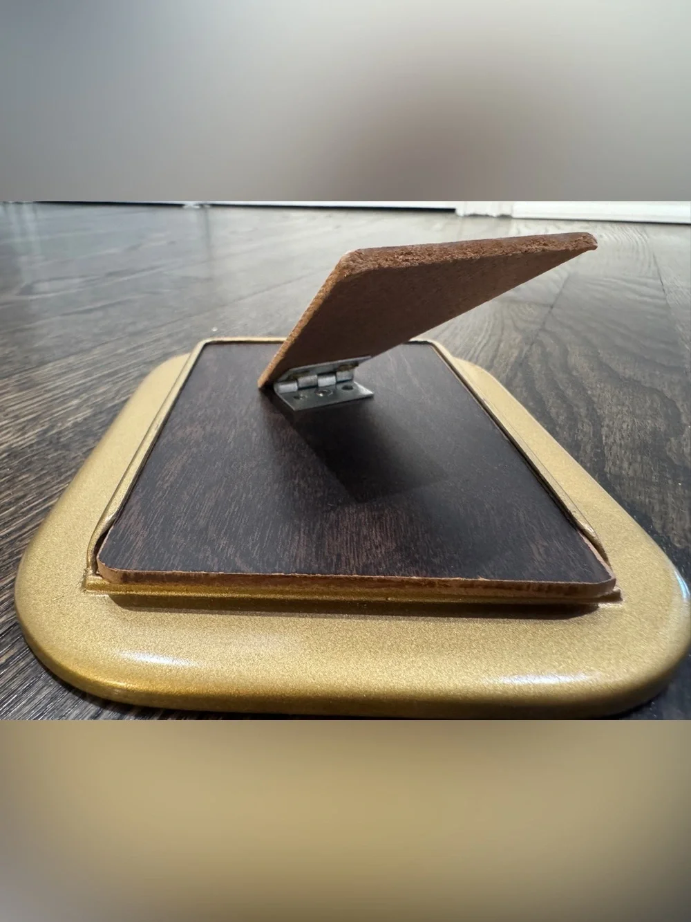 Vintage Fox Hunt Equestrian Enamel Picture Frame 40s
